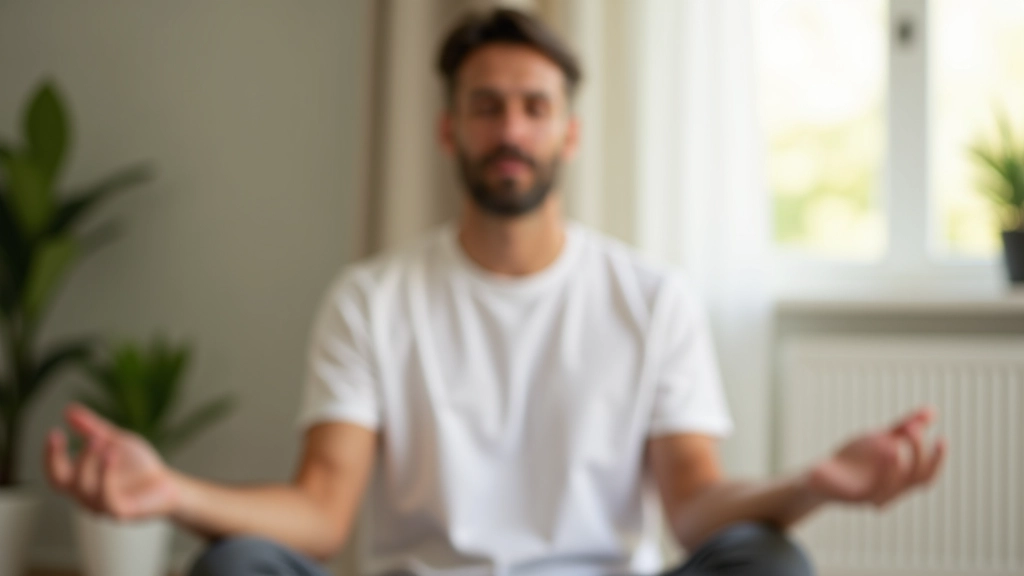 Primo piano di una persona che pratica tecniche di rilassamento con respirazione consapevole e postura rilassata